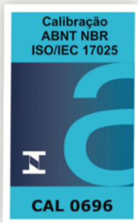 Selo de acreditação Cgcre — Calibração ABNT NBR ISO/IEC 17025 — CAL 0696